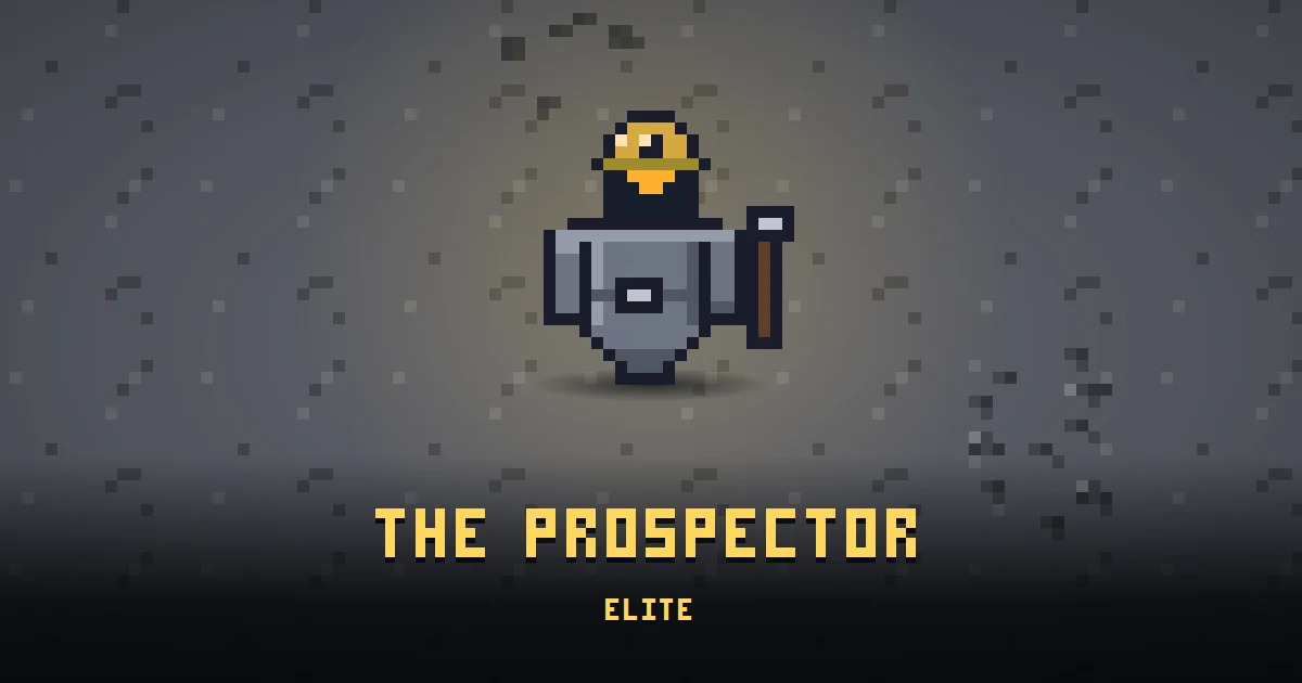 THE PROSPECTOR, elite of THE MOON in Ada's Trail, shown on the map of the level it patrols