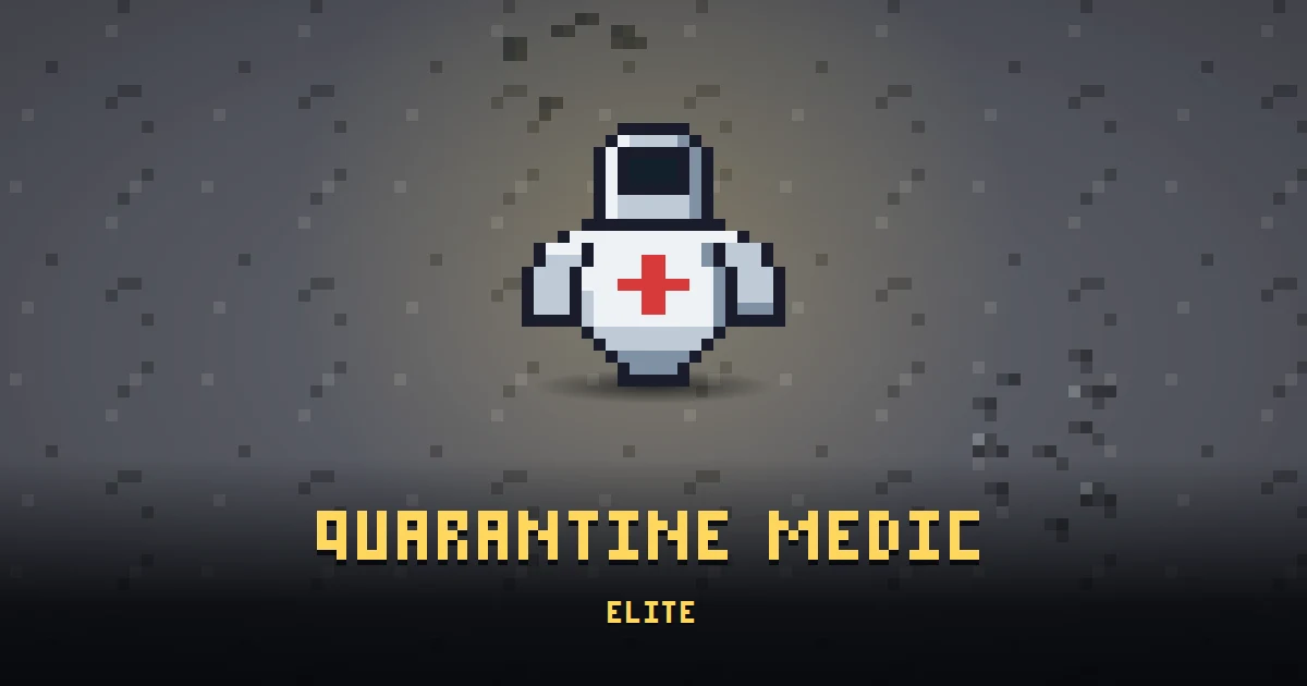 QUARANTINE MEDIC, elite of THE MOON in Ada's Trail, shown on the map of the level it patrols