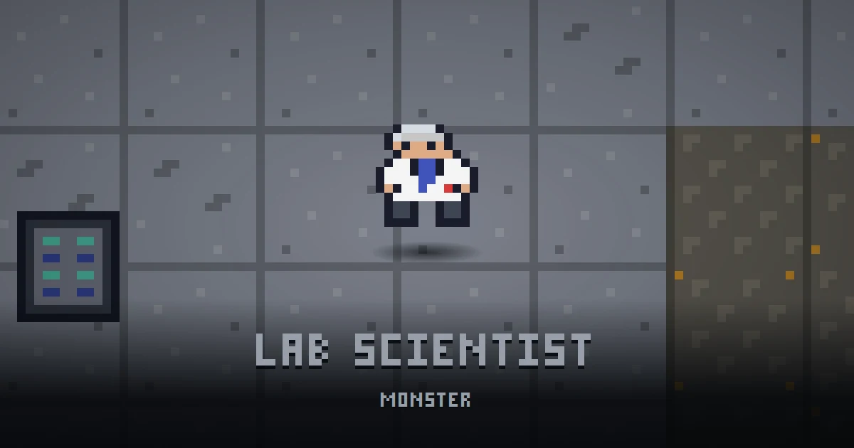 LAB SCIENTIST, monster of GOODCO HQ in Ada's Trail, shown on the map of the level it patrols