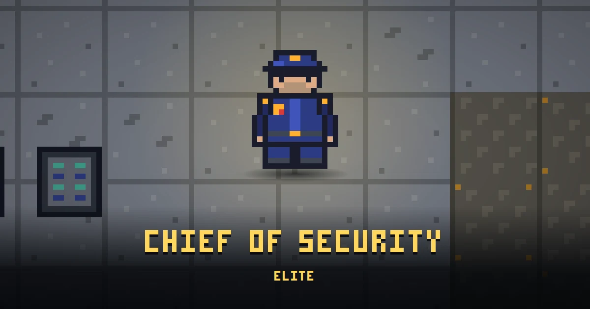 CHIEF OF SECURITY, elite of GOODCO HQ in Ada's Trail, shown on the map of the level it patrols