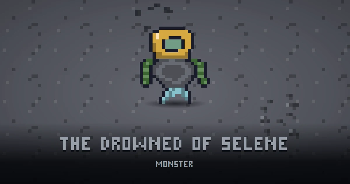 THE DROWNED OF SELENE, monster of THE MOON in Ada's Trail, shown on the map of the level it patrols