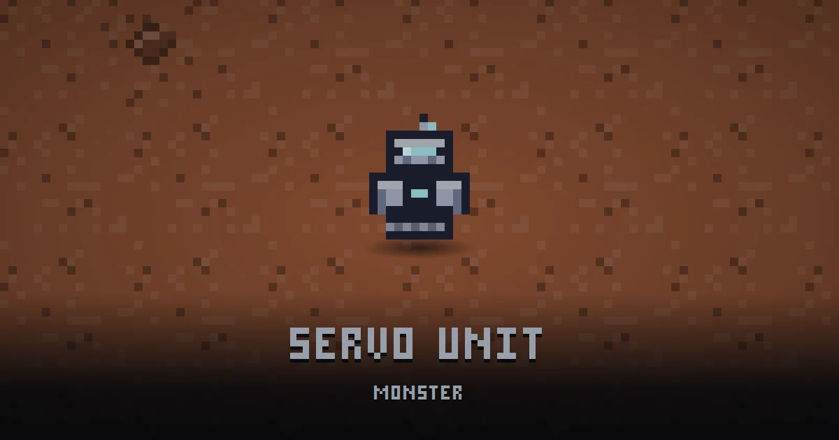 SERVO UNIT, monster of MARS in Ada's Trail, shown on the map of the level it patrols