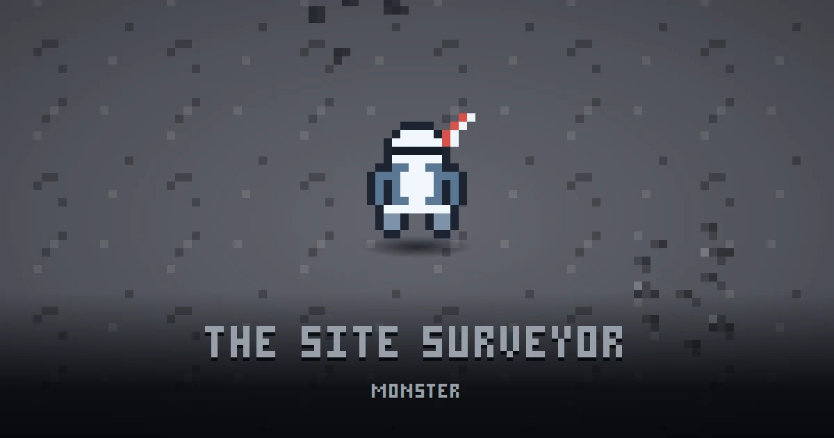 THE SITE SURVEYOR, monster of THE MOON in Ada's Trail, shown on the map of the level it patrols