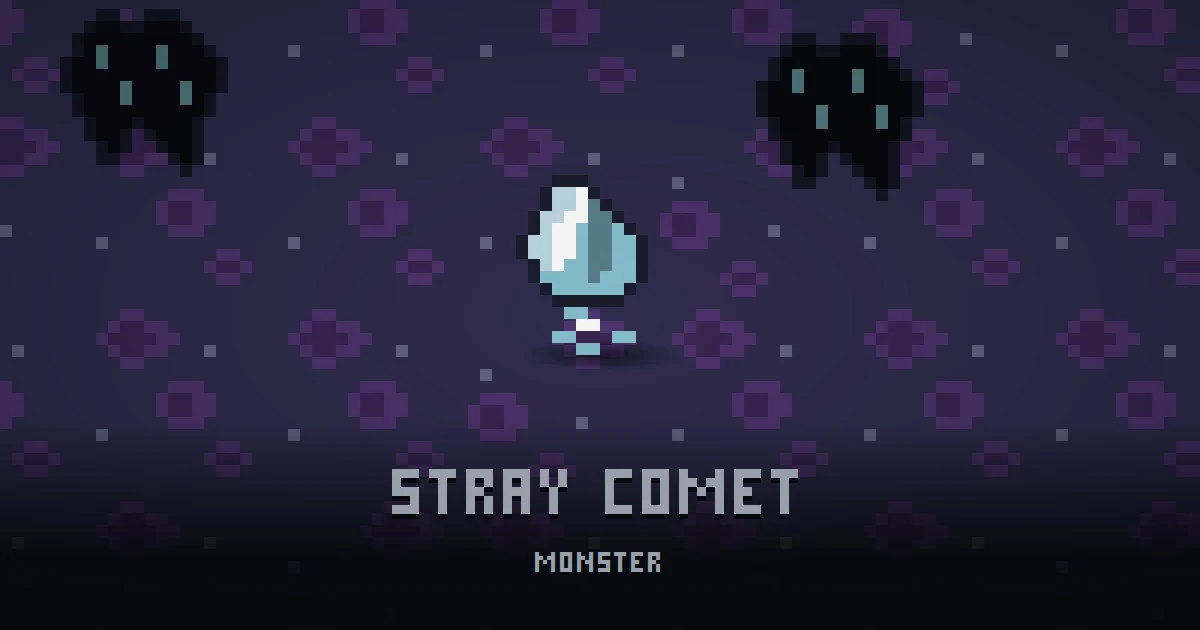 STRAY COMET, monster of THE RIFT in Ada's Trail, shown on the map of the level it patrols