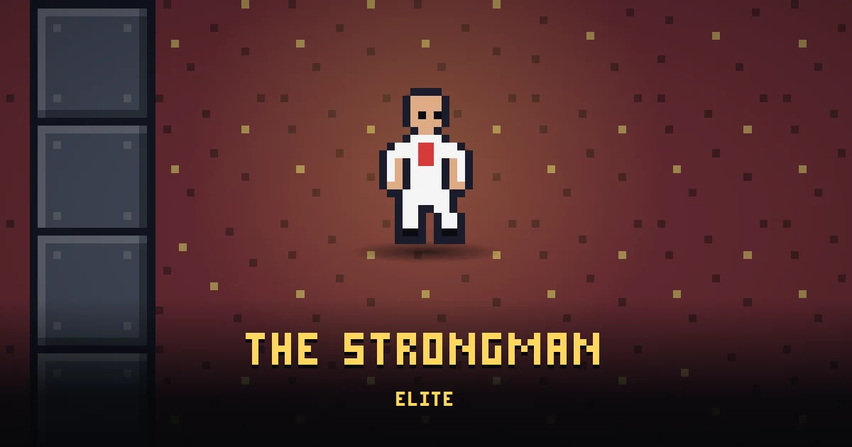 THE STRONGMAN, elite of THE BUNKER in Ada's Trail, shown on the map of the level it patrols