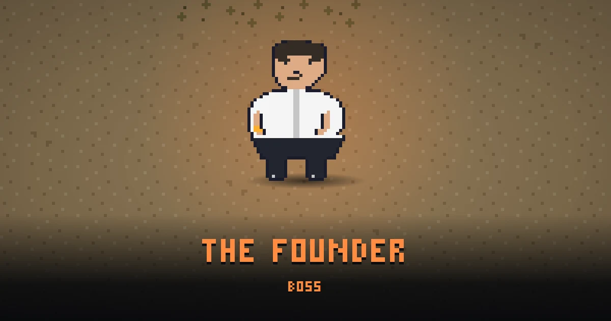 THE FOUNDER, boss of BOOT HILL in Ada's Trail, shown on the map of the level it patrols
