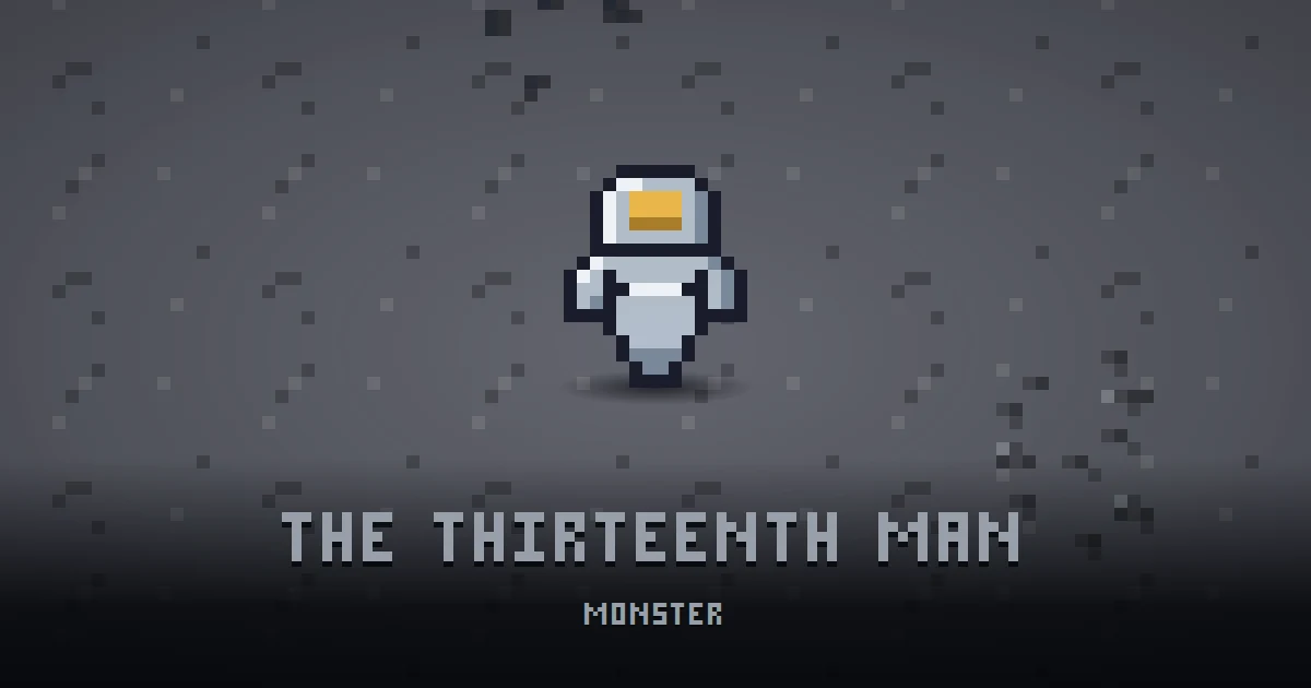 THE THIRTEENTH MAN, monster of THE MOON in Ada's Trail, shown on the map of the level it patrols
