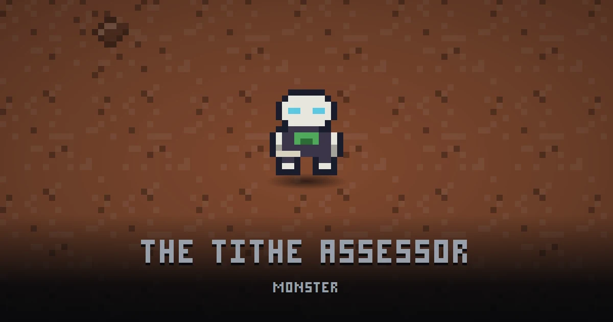 THE TITHE ASSESSOR, monster of MARS in Ada's Trail, shown on the map of the level it patrols