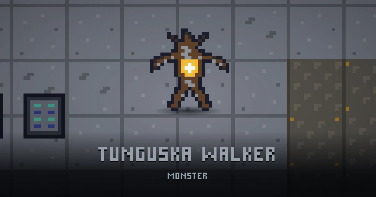 TUNGUSKA WALKER, monster of GOODCO HQ in Ada's Trail, shown on the map of the level it patrols