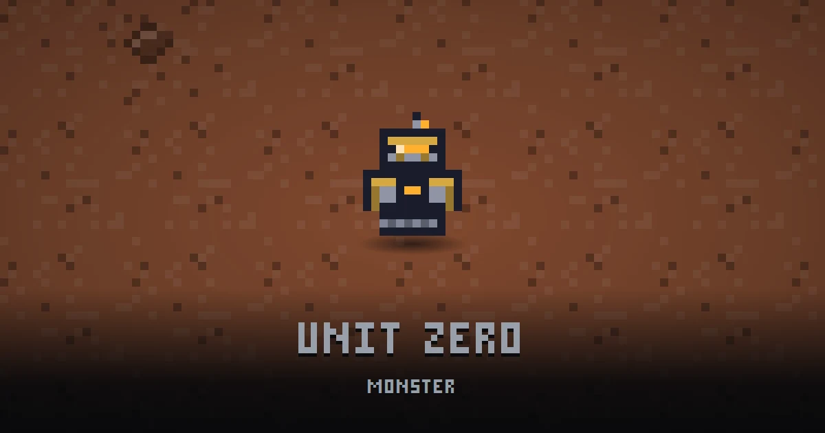 UNIT ZERO, monster of MARS in Ada's Trail, shown on the map of the level it patrols