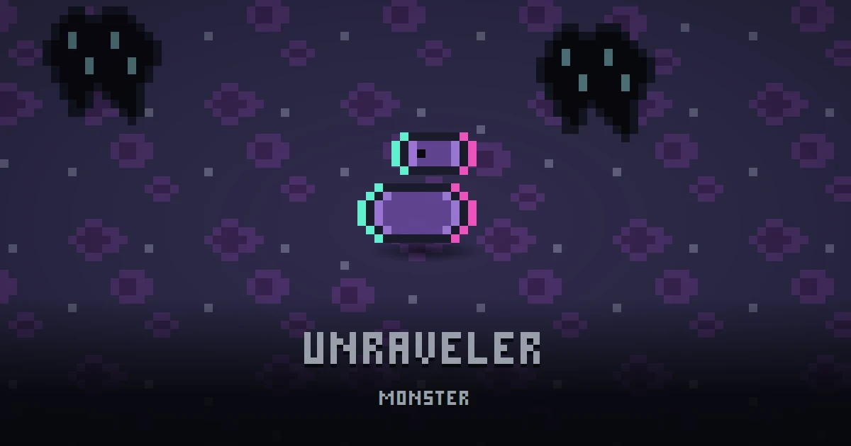UNRAVELER, monster of THE RIFT in Ada's Trail, shown on the map of the level it patrols