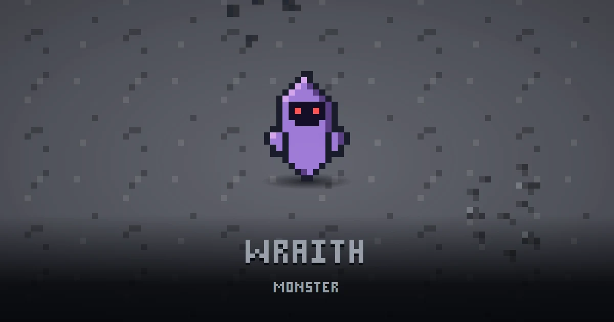 WRAITH, monster of THE MOON in Ada's Trail, shown on the map of the level it patrols