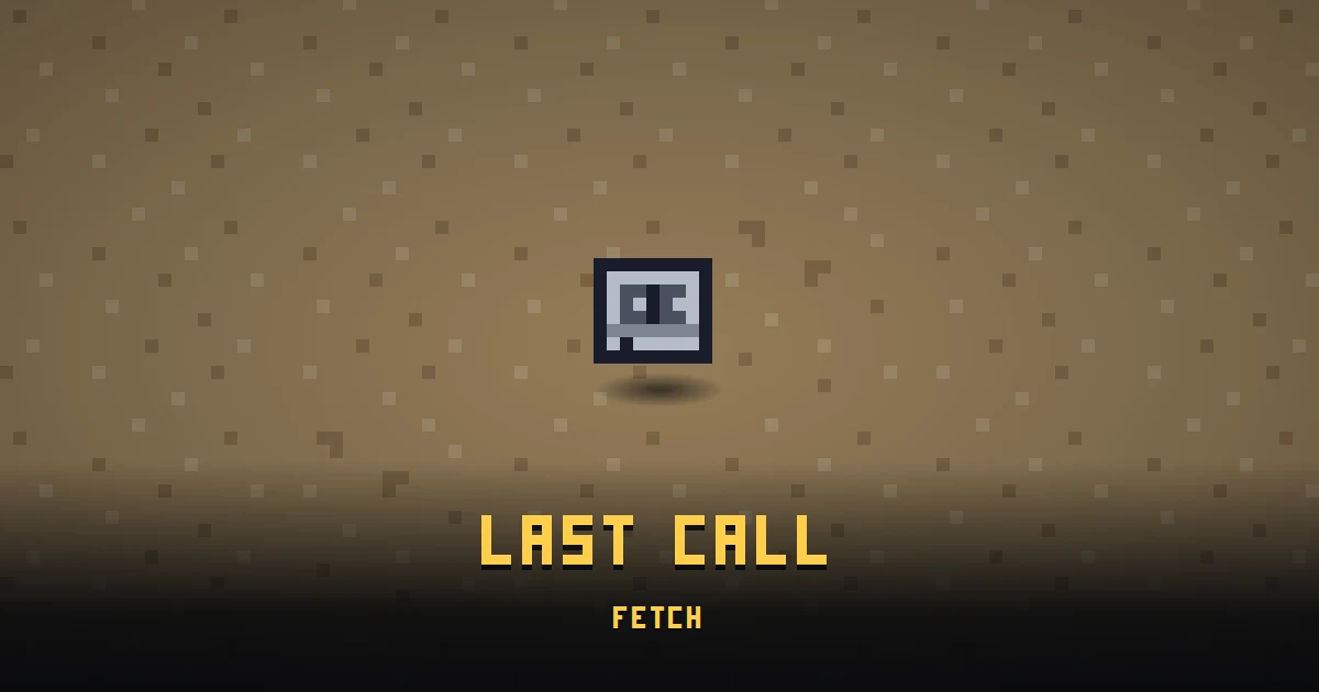 LAST CALL, an errand in Ada's Trail, on the floor of BOOT HILL where it is handed out