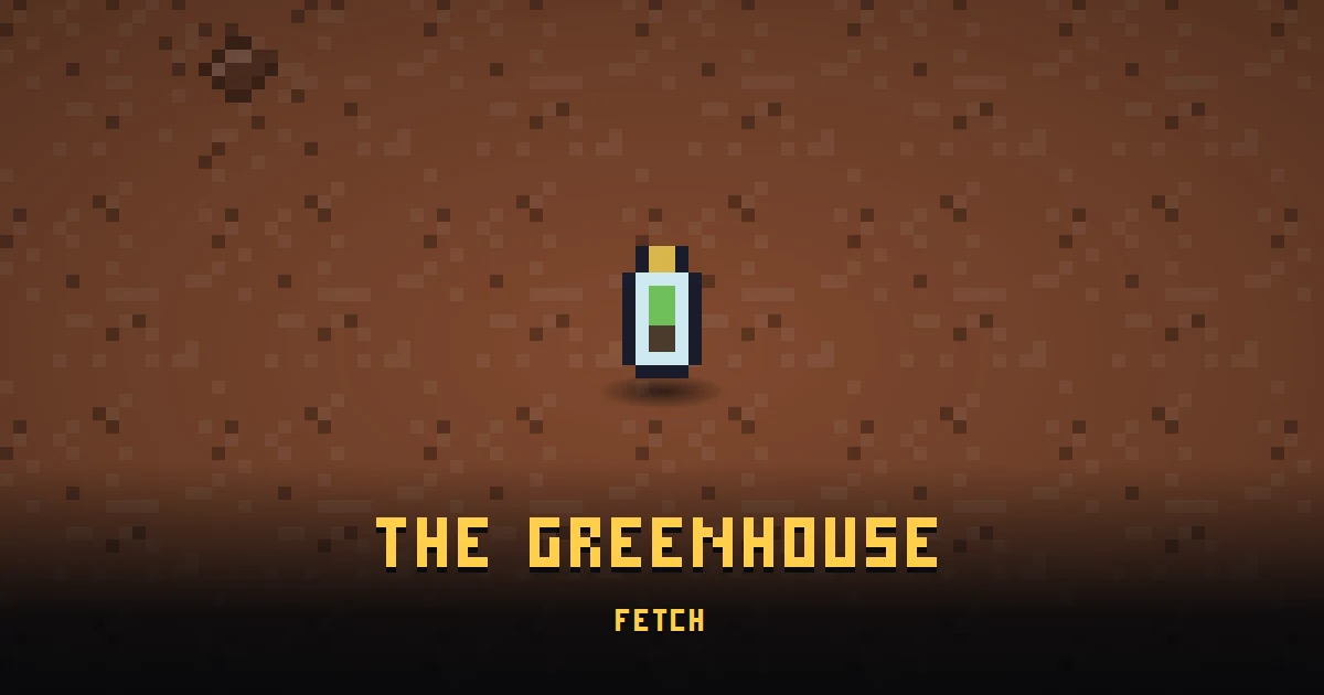 THE GREENHOUSE, an errand in Ada's Trail, on the floor of MARS where it is handed out