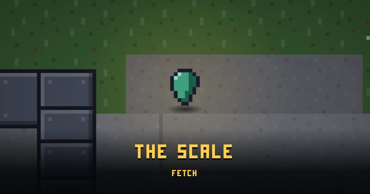 THE SCALE, an errand in Ada's Trail, on the floor of THE GARAGE where it is handed out