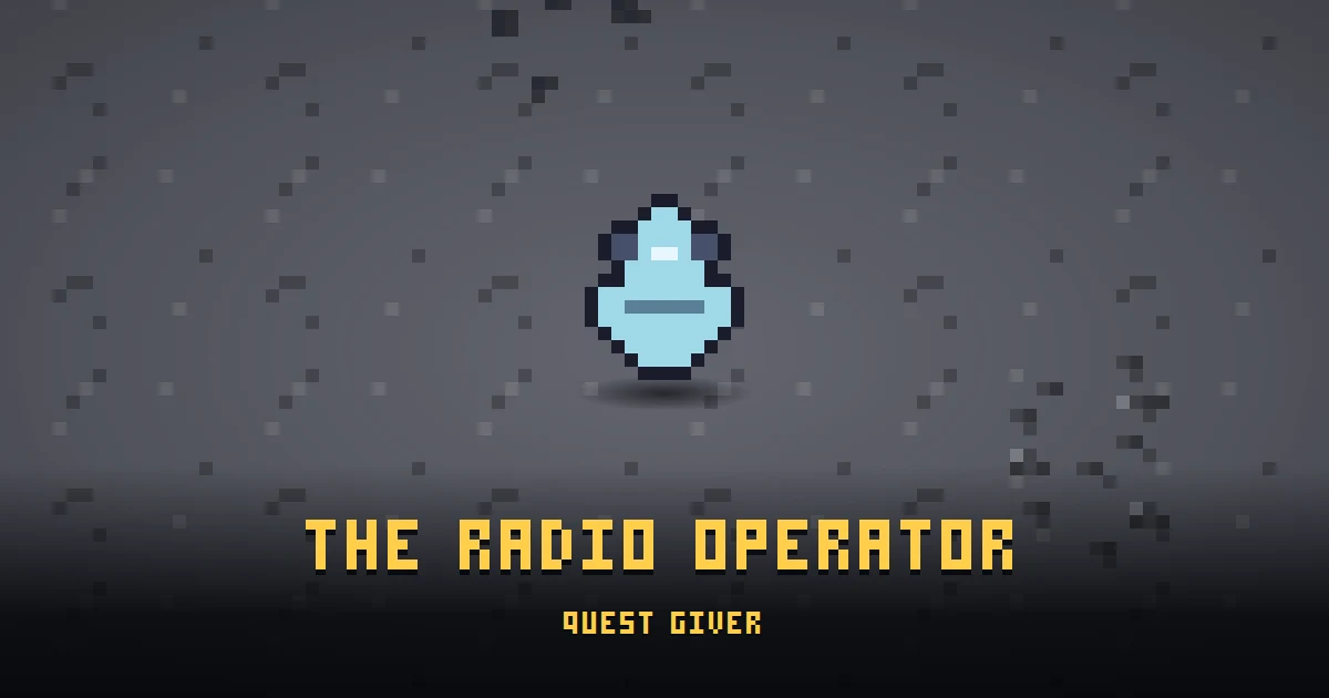 THE RADIO OPERATOR, a quest giver in Ada's Trail, standing on THE MOON