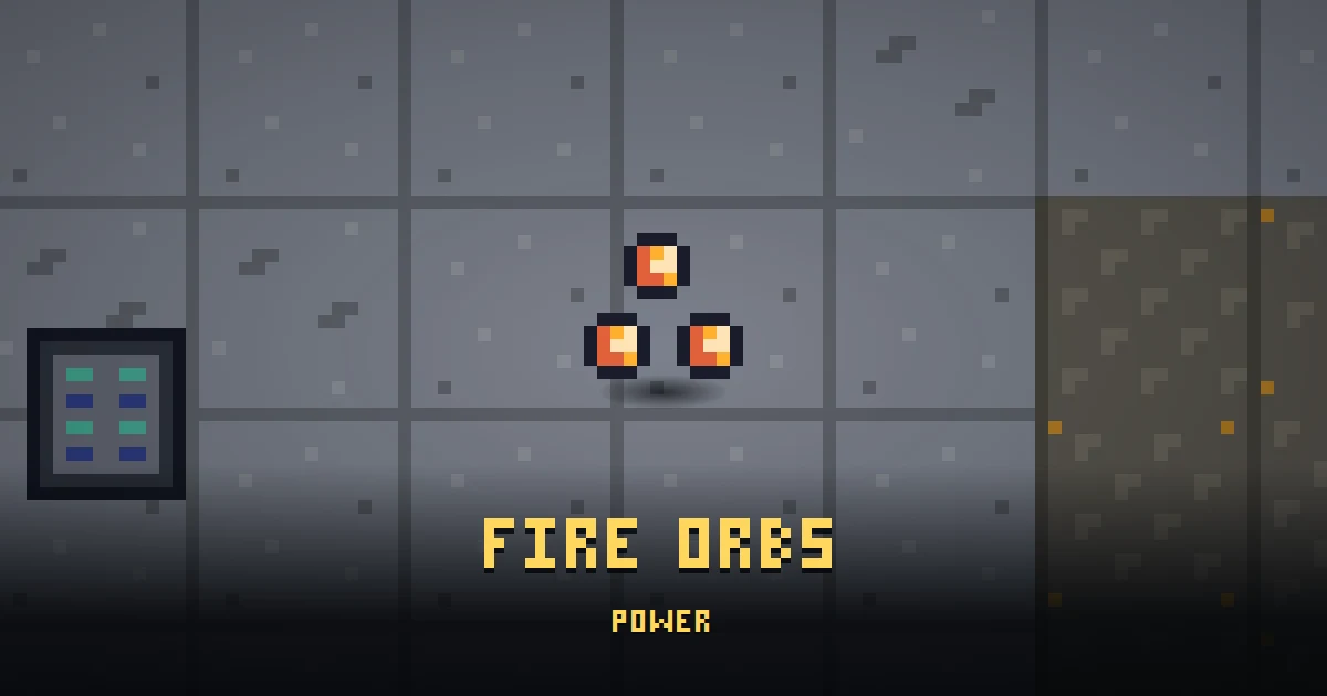 FIRE ORBS, a powerup in Ada's Trail, lying on the floor of GOODCO HQ where it is first handed out