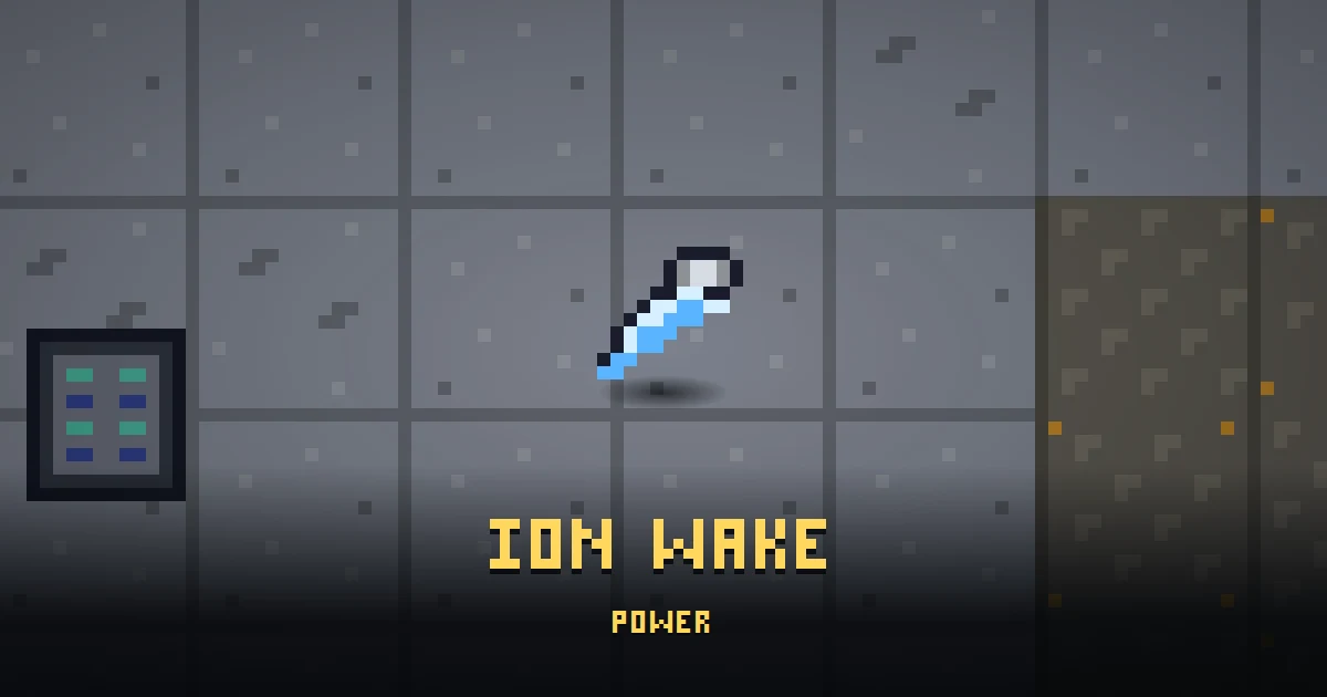 ION WAKE, a powerup in Ada's Trail, lying on the floor of GOODCO HQ where it is first handed out