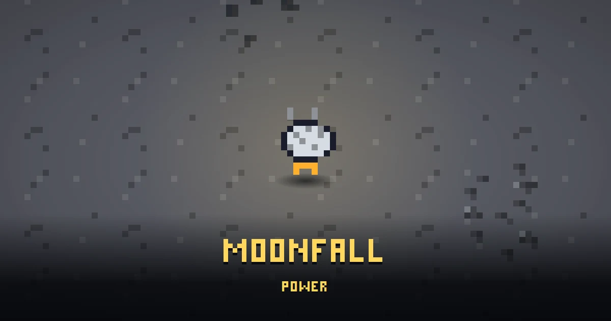 MOONFALL, a powerup in Ada's Trail, lying on the floor of THE MOON where it is first handed out