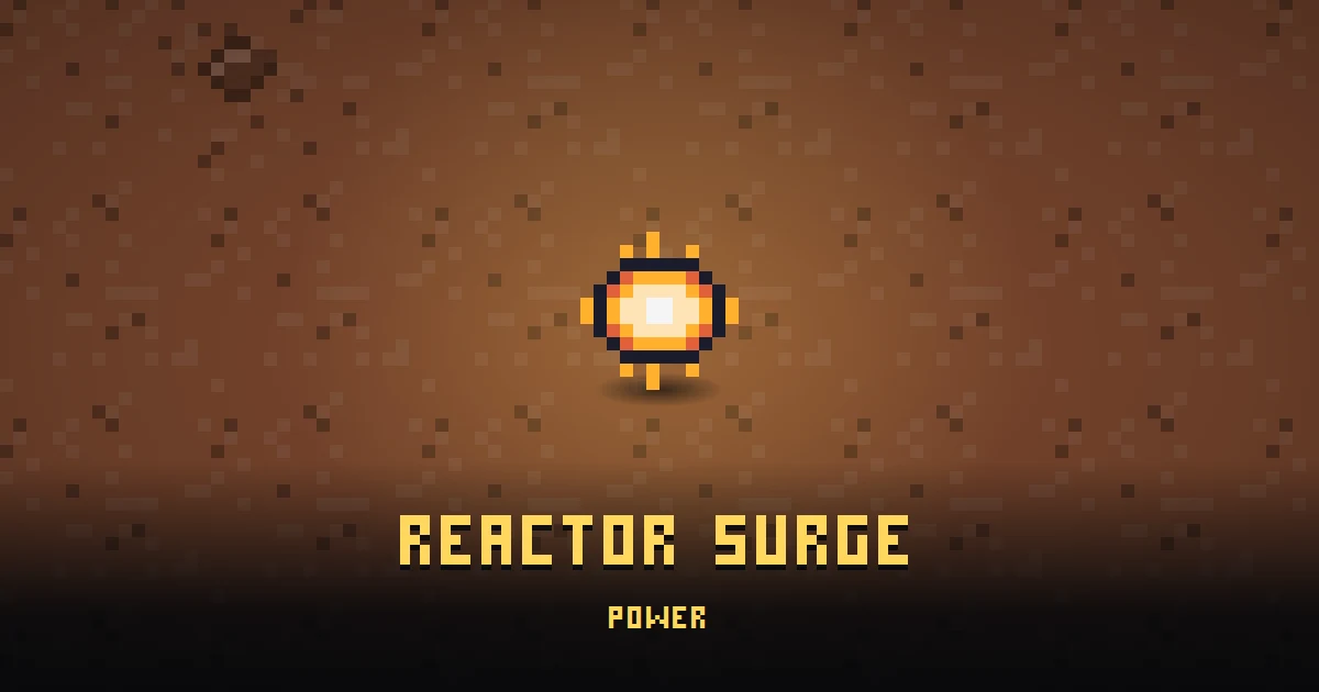 REACTOR SURGE, a powerup in Ada's Trail, lying on the floor of MARS where it is first handed out