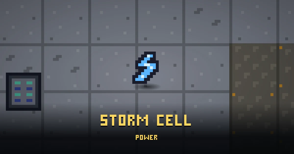 STORM CELL, a powerup in Ada's Trail, lying on the floor of GOODCO HQ where it is first handed out
